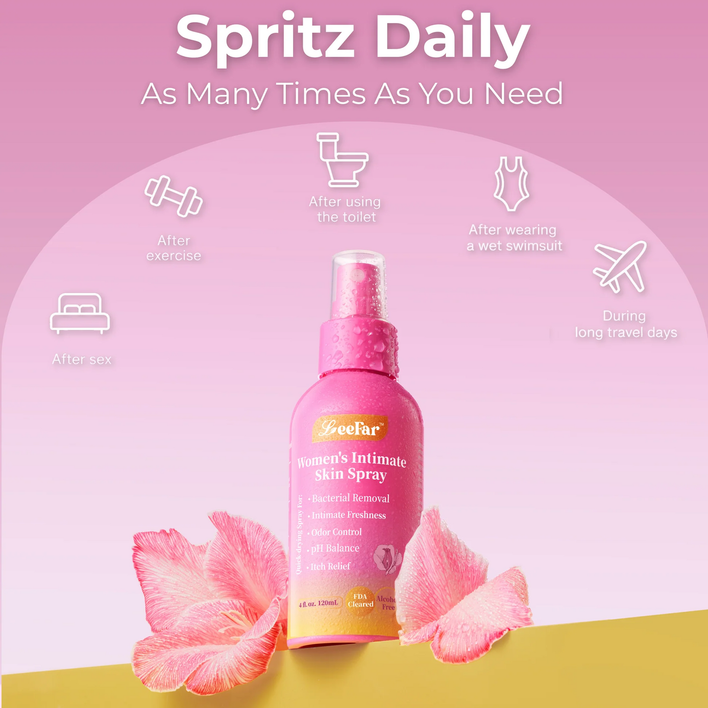 LeeFar Women’s pH Balance Intimate Spray